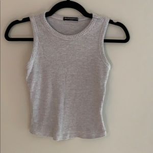 Brandy Melville grey ribbed tank